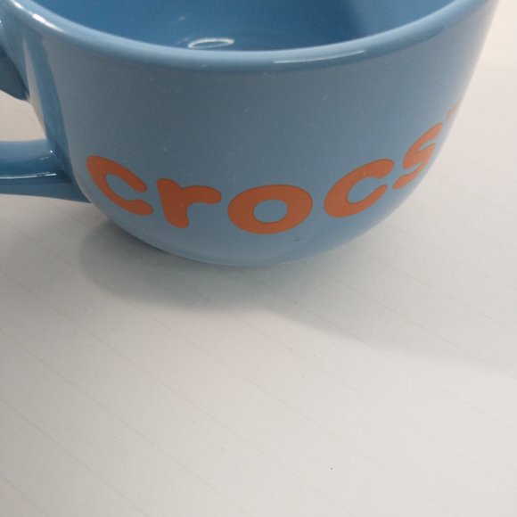 Crocs Light Blue Promotional Mug/Bowl Alligator On Front Great Condition - Picture 3 of 7